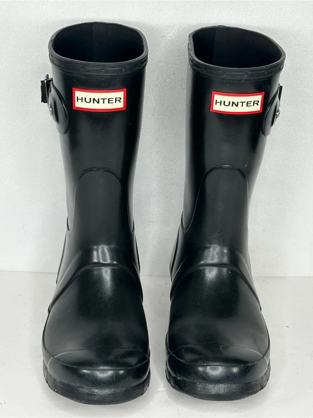 Hunter Black Mid-Calf Rubber Rain Boots Sz 6
